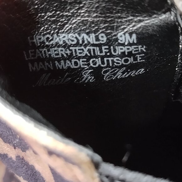 Donald J Pliner Carsyn Leopard Lug Sole Chelsea Tan & Black Boots Women US 9M - Picture 14 of 14